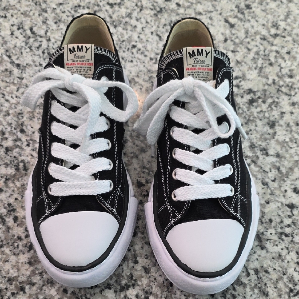 Mihara Yasuhiro Black and White Athletic Shoes